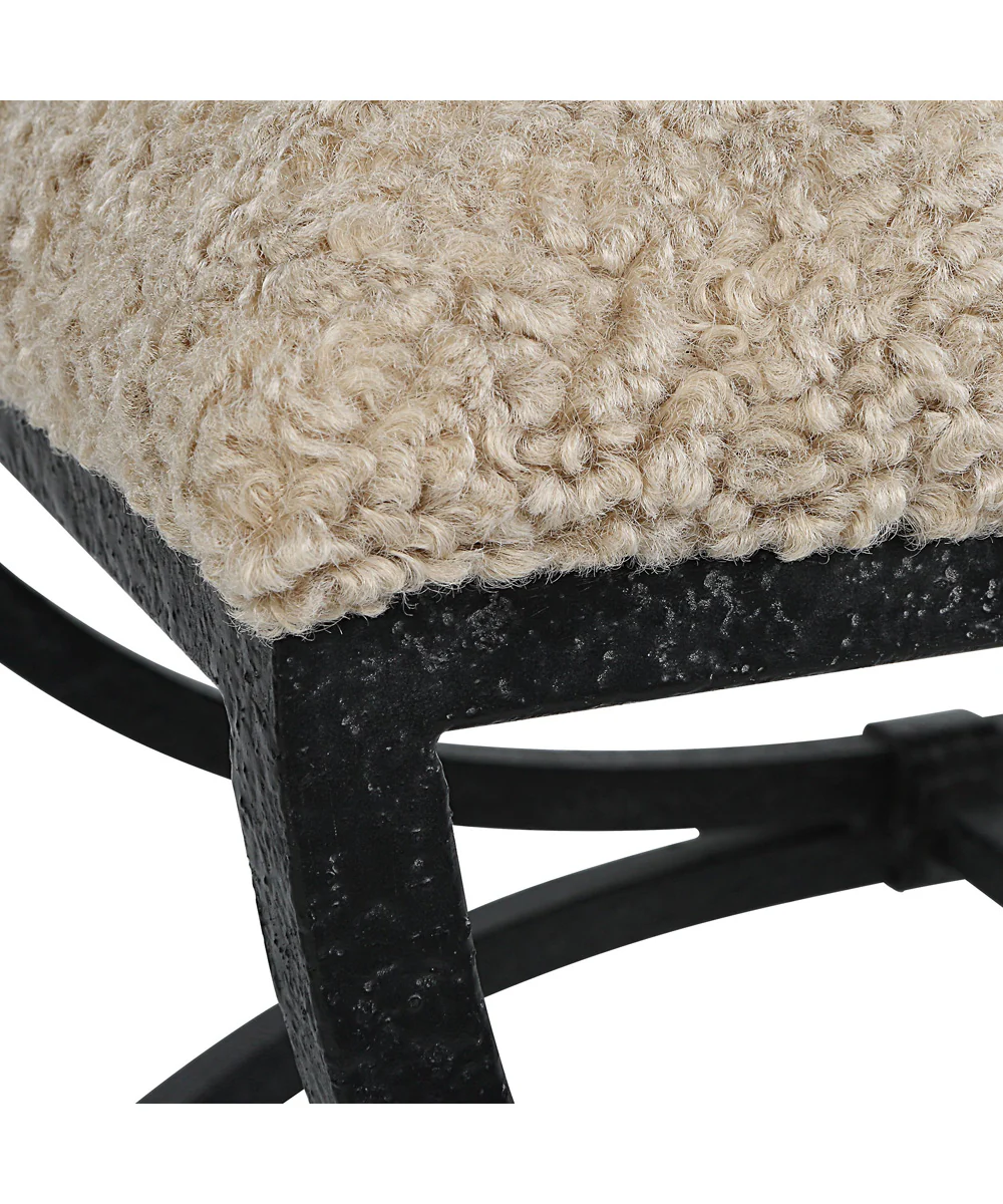 Hacienda Plush Latte Small Bench - Image 5