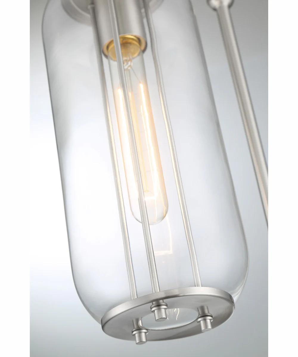 Hagen 1-Light Table Lamp Brushed Nickel/Clear Glass Shade - Image 2