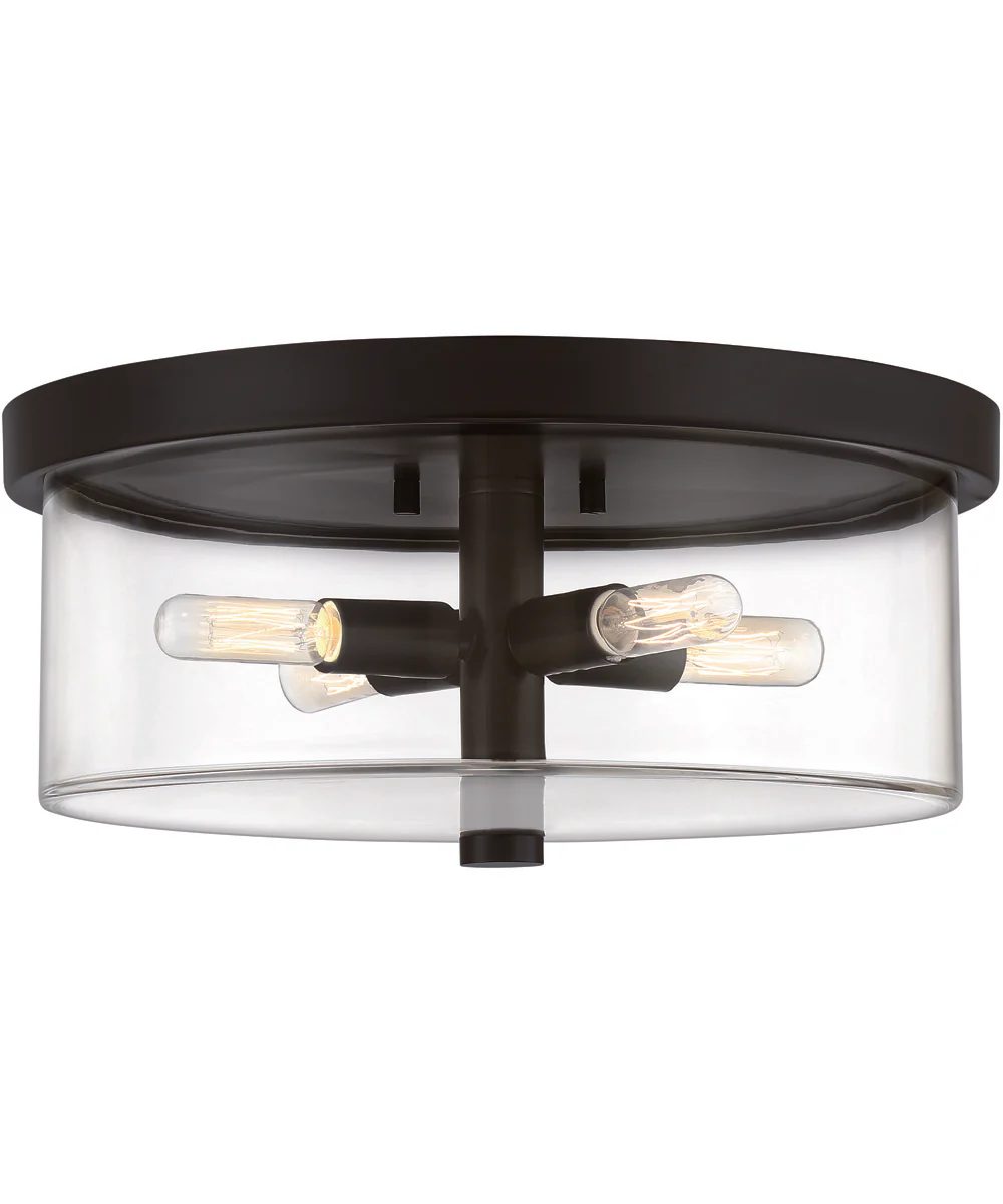 Hailie 4-Light Flush Mount Flat Black - Image 2