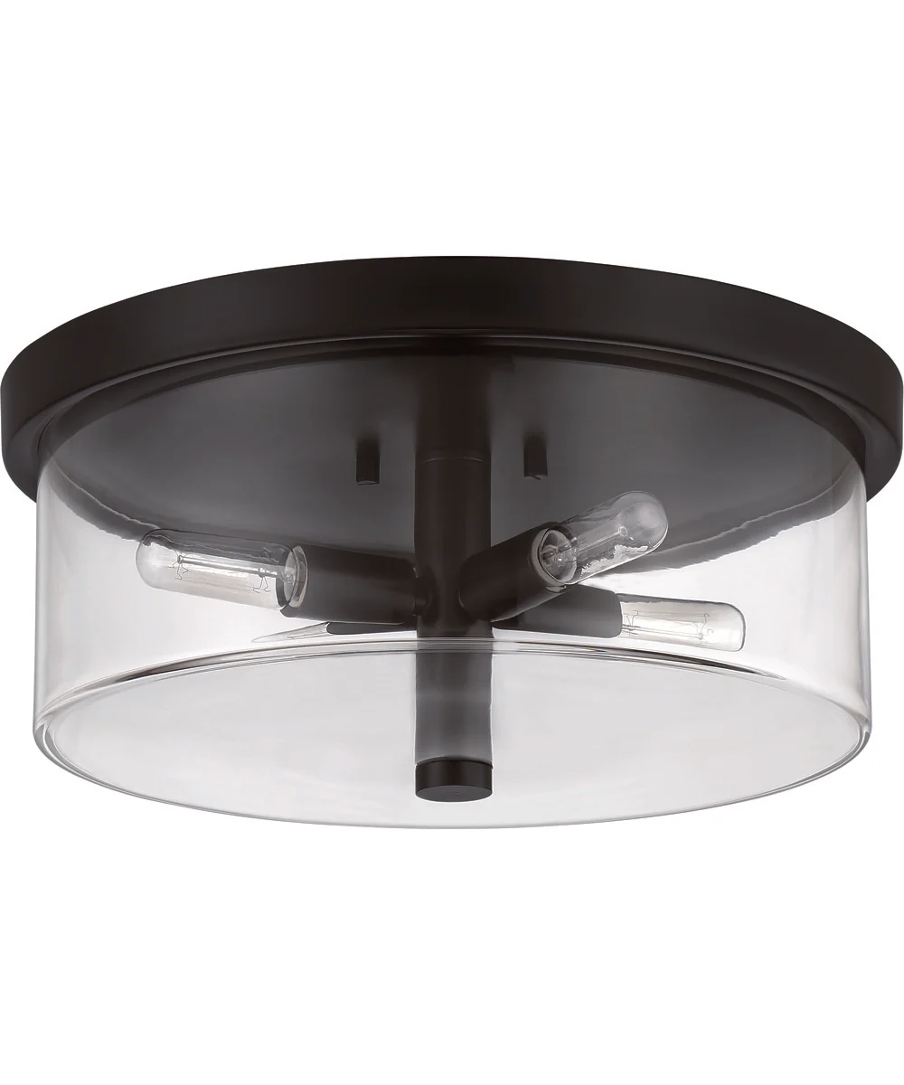 Hailie 4-Light Flush Mount Flat Black - Image 3