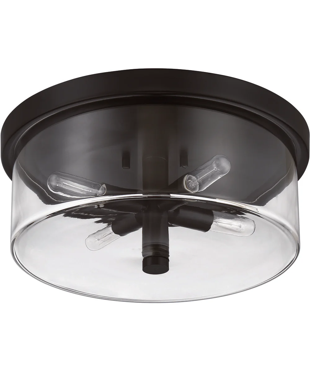 Hailie 4-Light Flush Mount Flat Black - Image 4