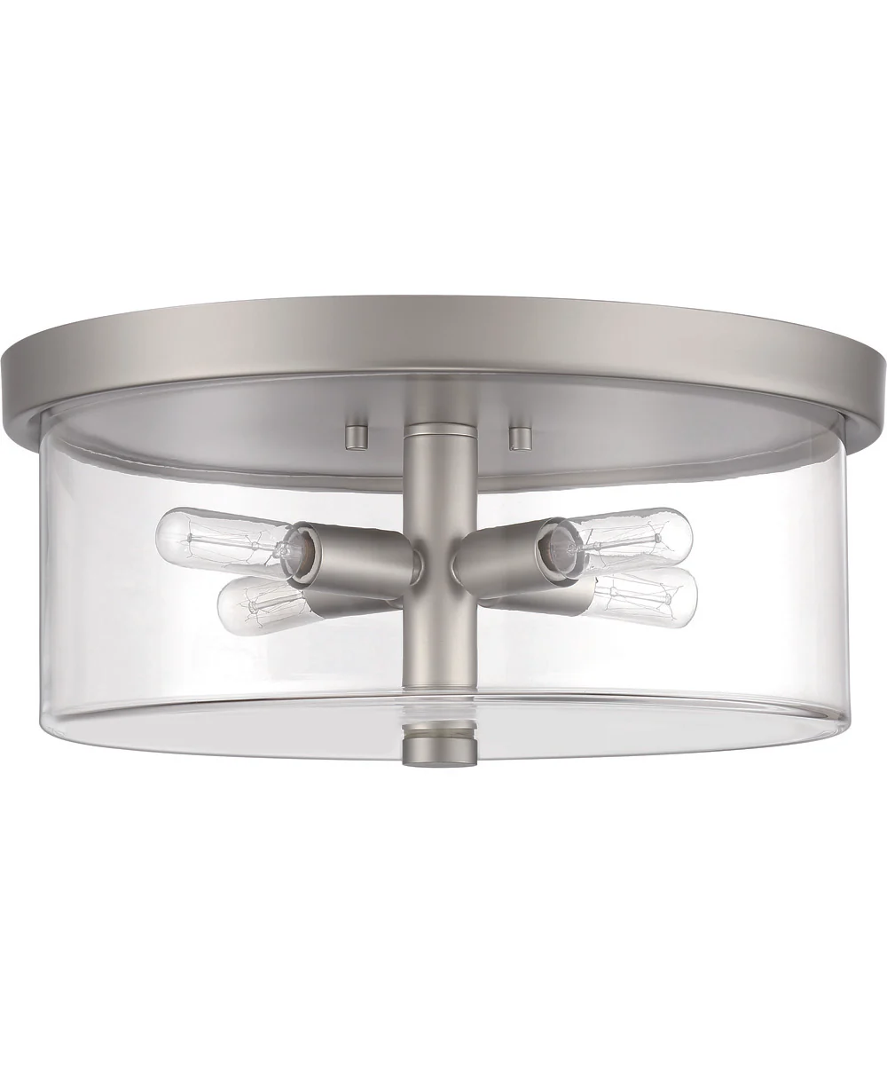 Hailie 4-Light Flush Mount Satin Nickel