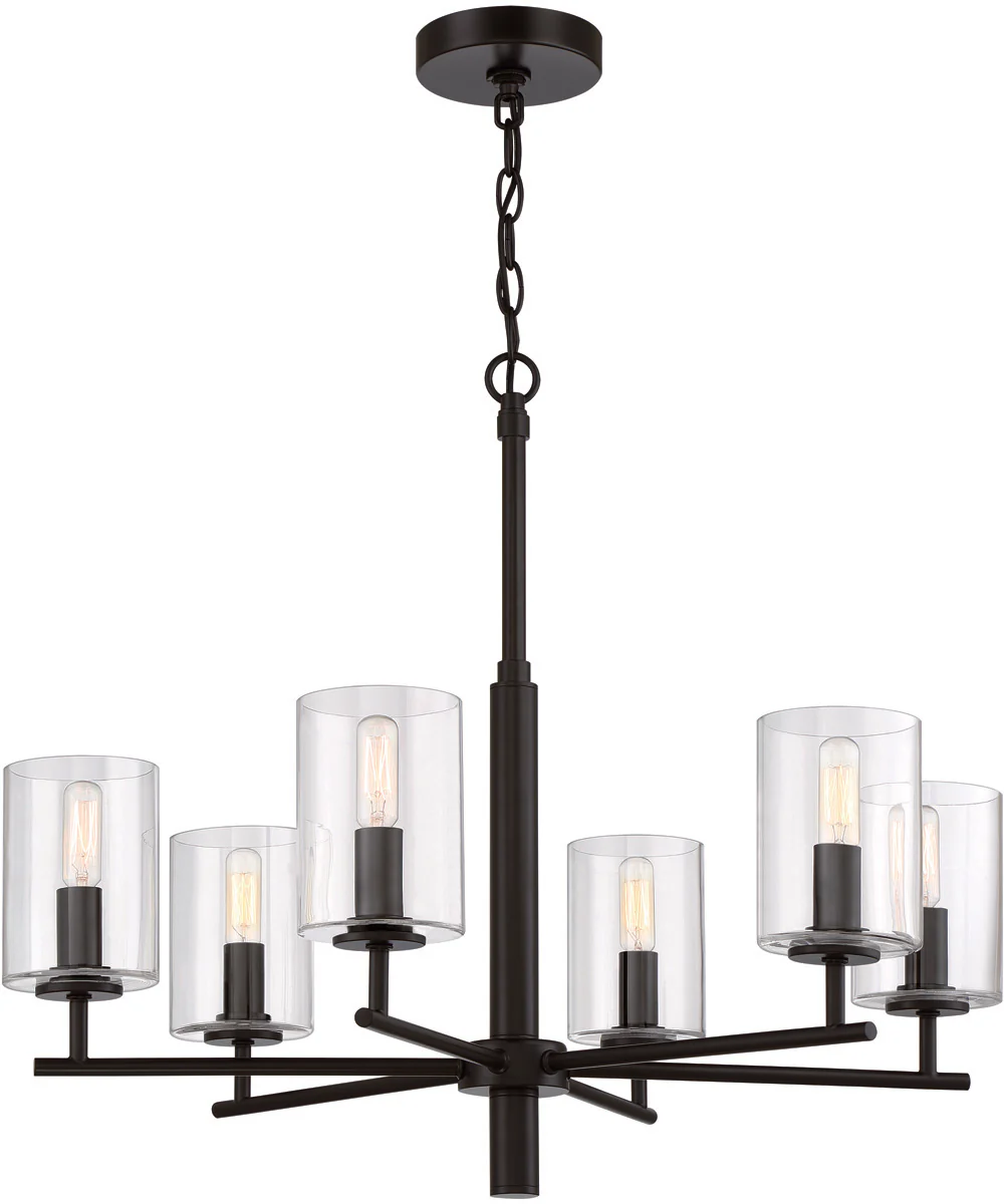 Hailie 6-Light Chandelier Flat Black - Image 2