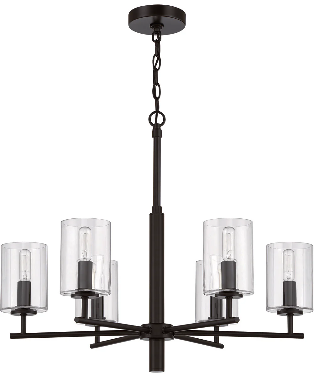 Hailie 6-Light Chandelier Flat Black - Image 3