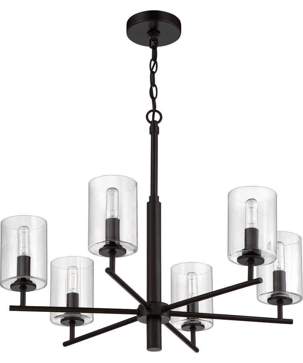 Hailie 6-Light Chandelier Flat Black - Image 4