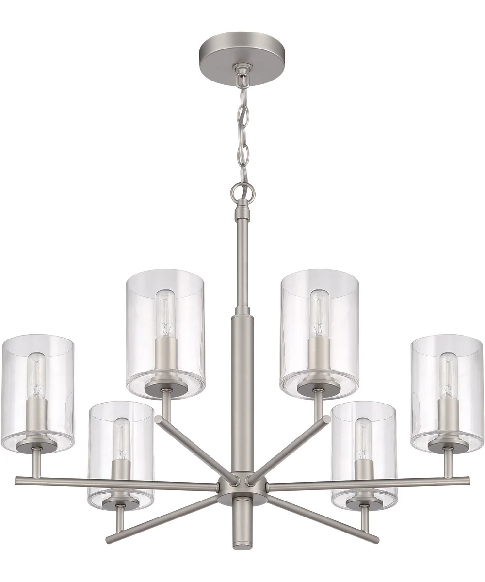 Hailie 6-Light Chandelier Satin Nickel - Image 4