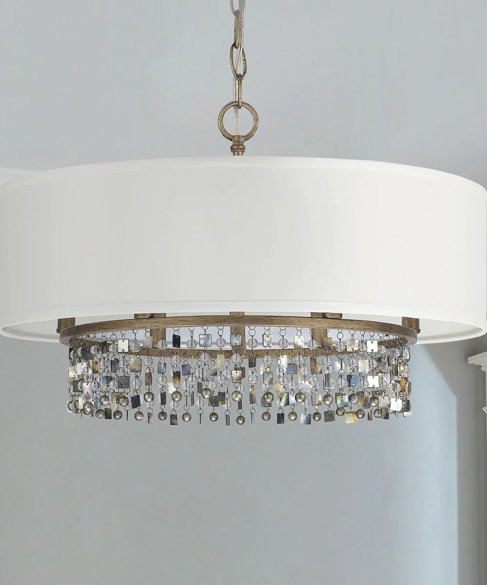 Harper 6-Light Dual Mount Dual-Mount Pendant/Semi-Flush Mount In Brushed Gold - Image 3