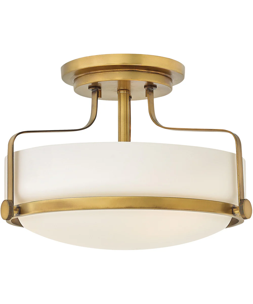 Harper LED-Light Medium Semi-Flush Mount in Heritage Brass