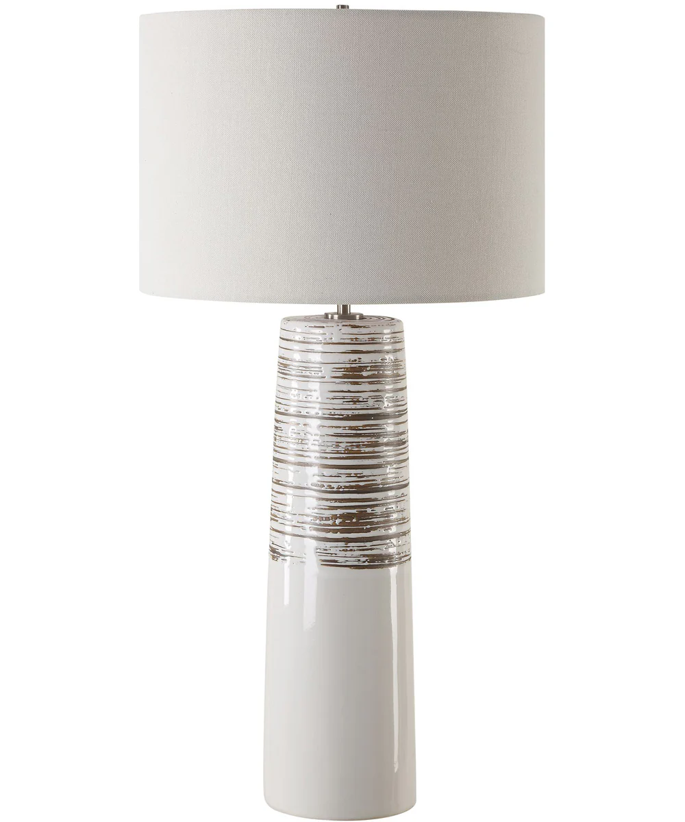 Haven White Glaze Table Lamp - Image 4