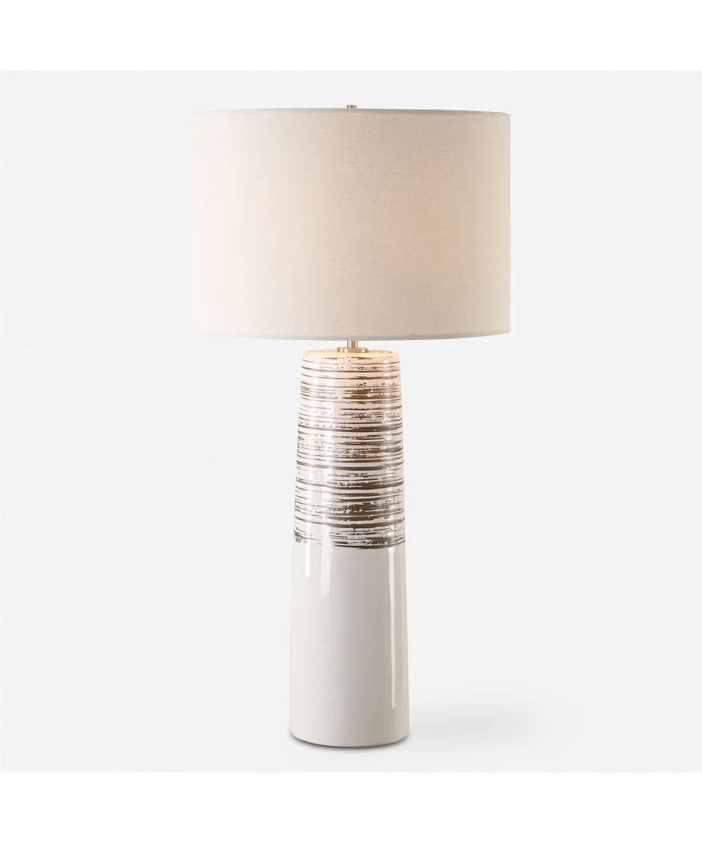 Haven White Glaze Table Lamp - Image 9