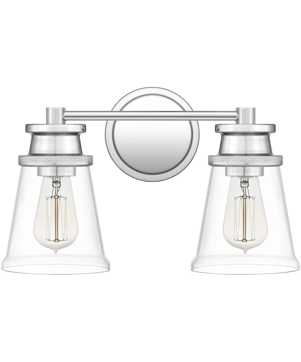 Haverfield Medium 2-light Bath Light Polished Chrome - Image 3