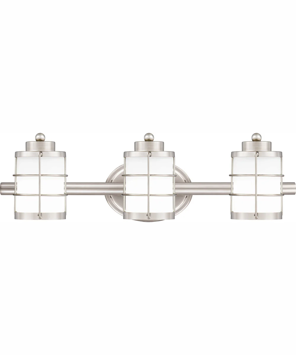 Hazlett Large 3-light Bath Light Brushed Nickel - Image 2