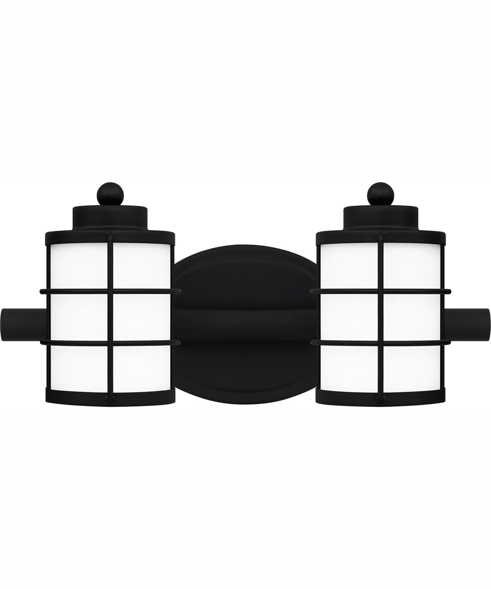 Hazlett Medium 2-light Bath Light Matte Black