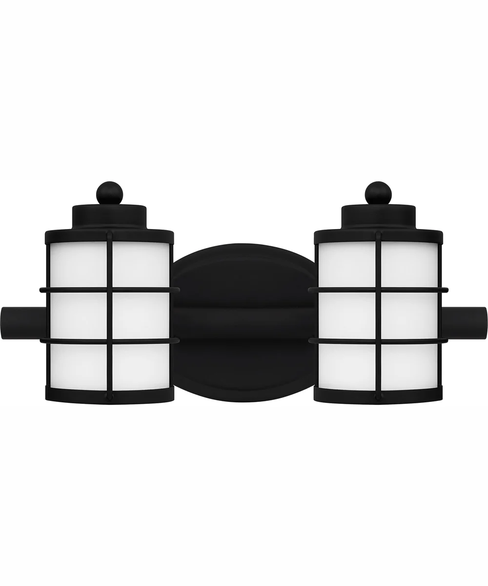 Hazlett Medium 2-light Bath Light Matte Black - Image 3