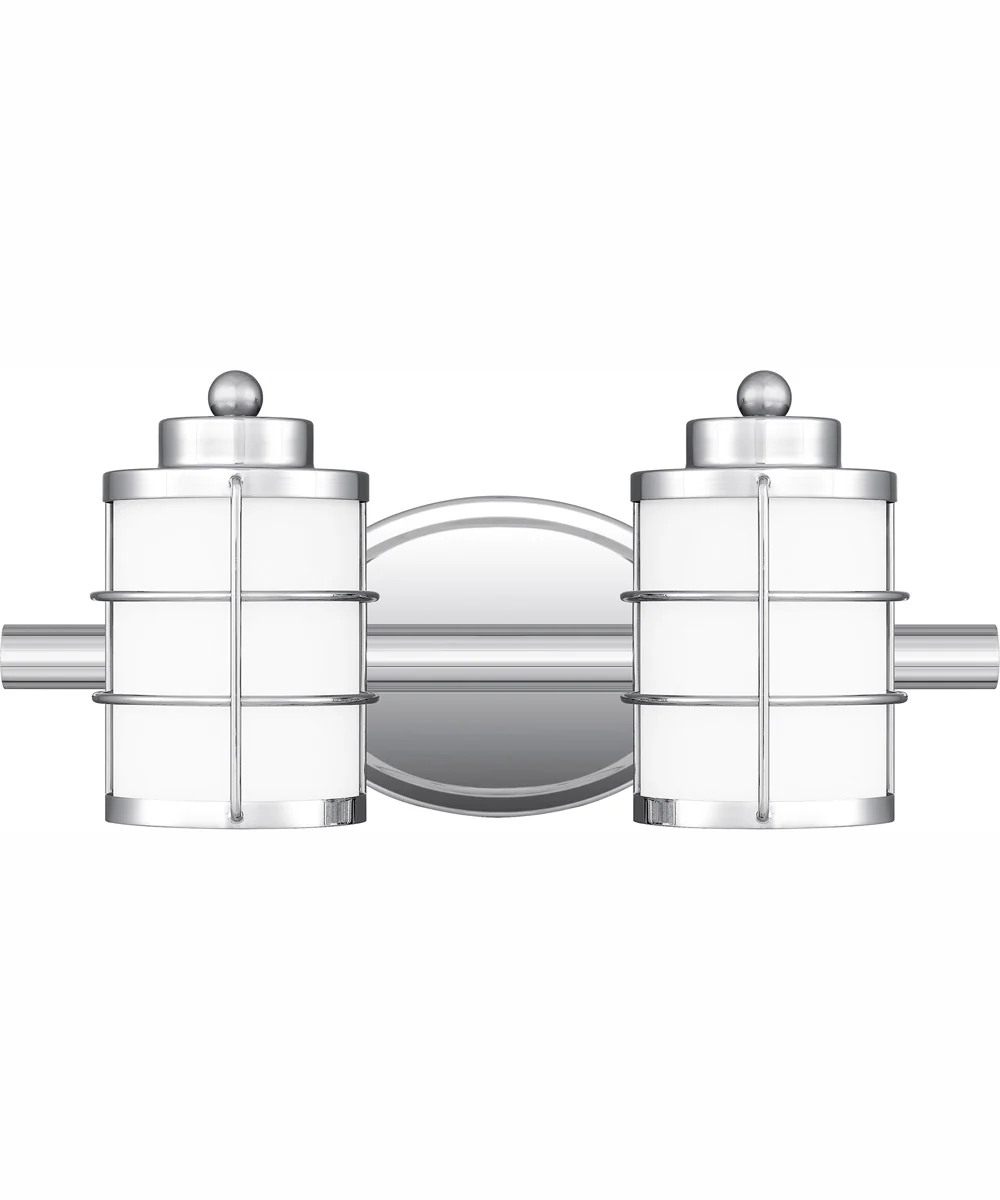 Hazlett Medium 2-light Bath Light Polished Chrome