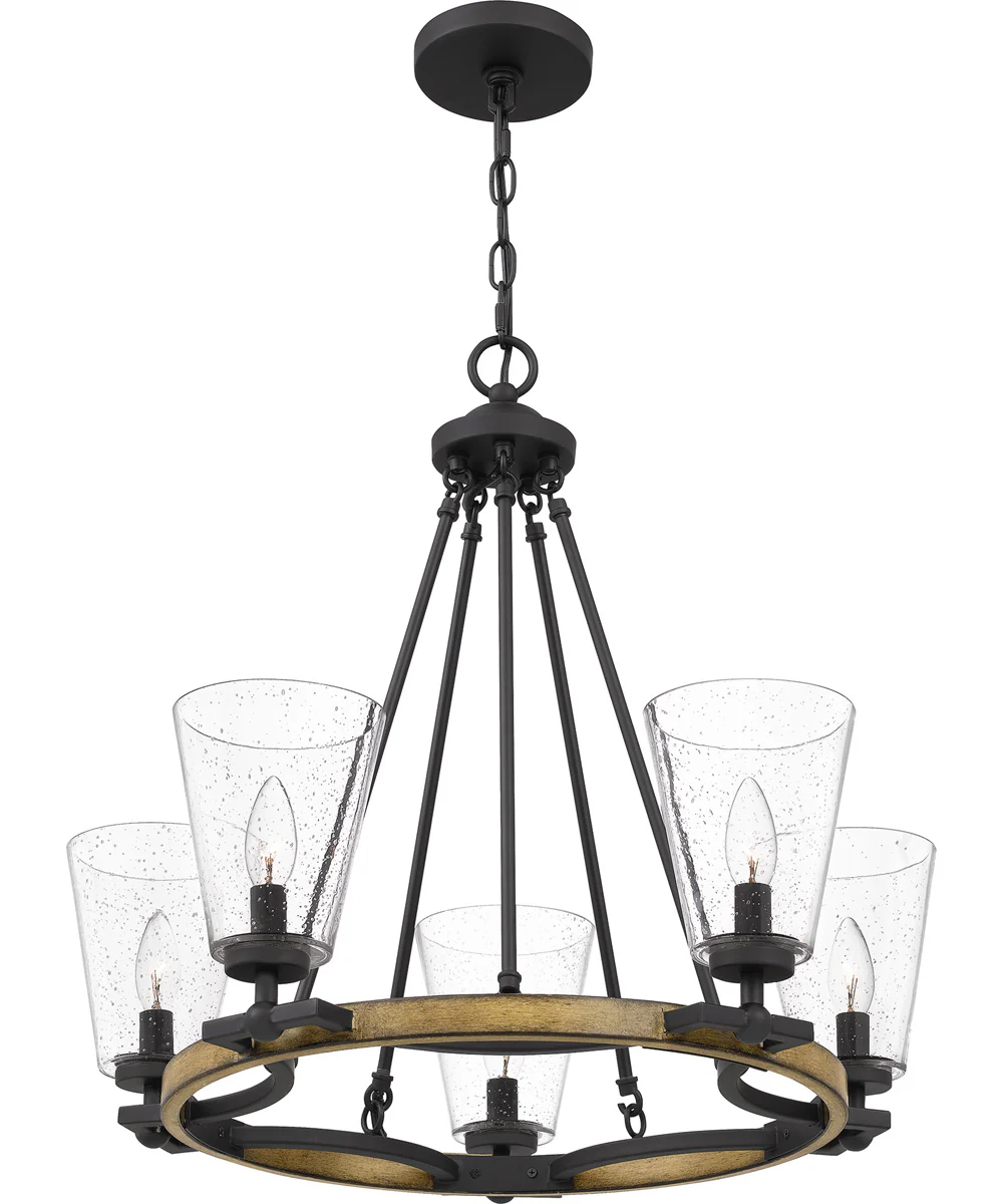 Hearst 5-light Chandelier Matte Black - Image 4