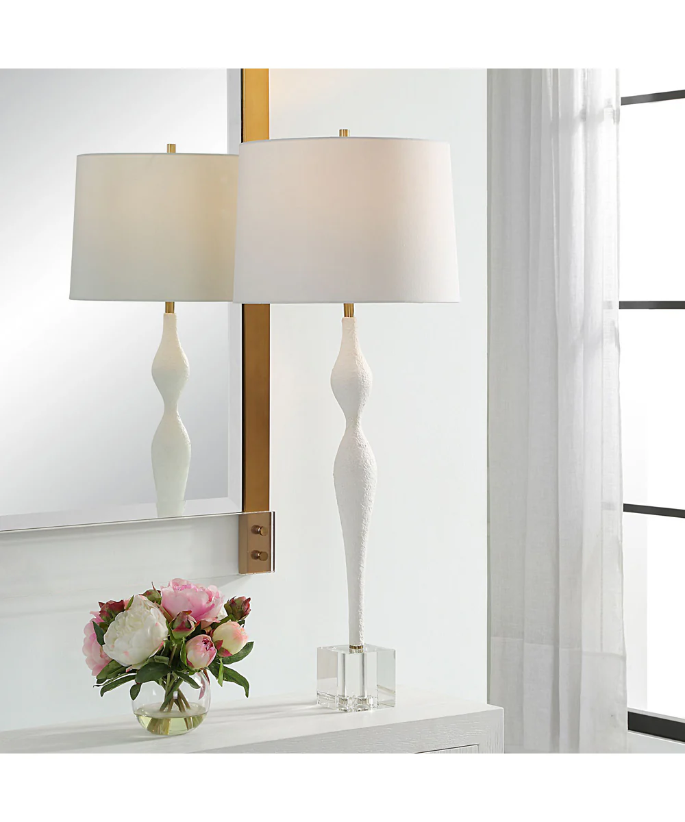 Helena Slender White Table Lamp - Image 2