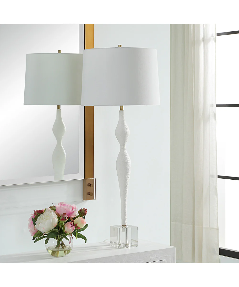 Helena Slender White Table Lamp - Image 3