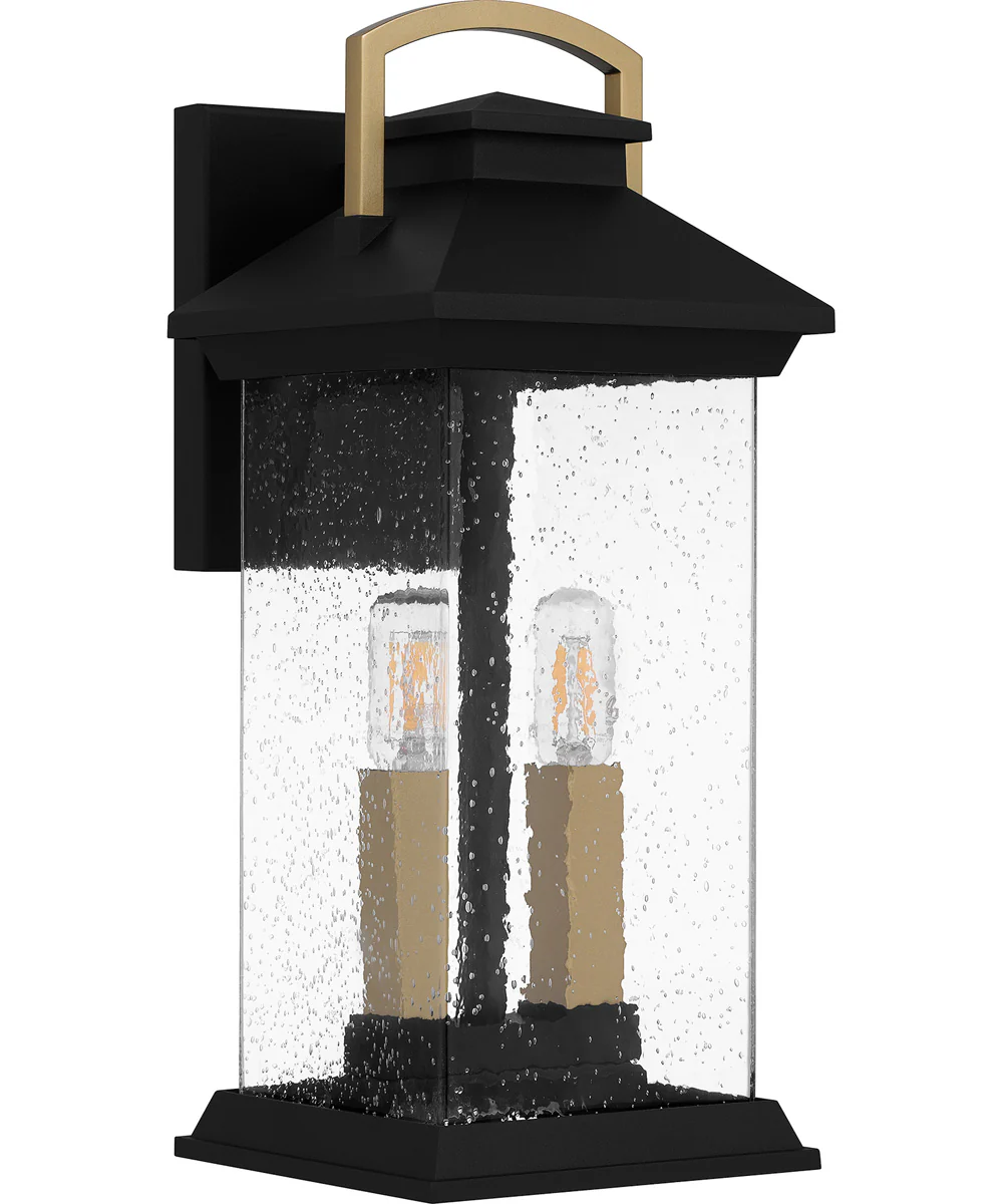 Henderson Medium 2-light Outdoor Wall Light Coastal Armour Aluminum Earth Black - Image 2