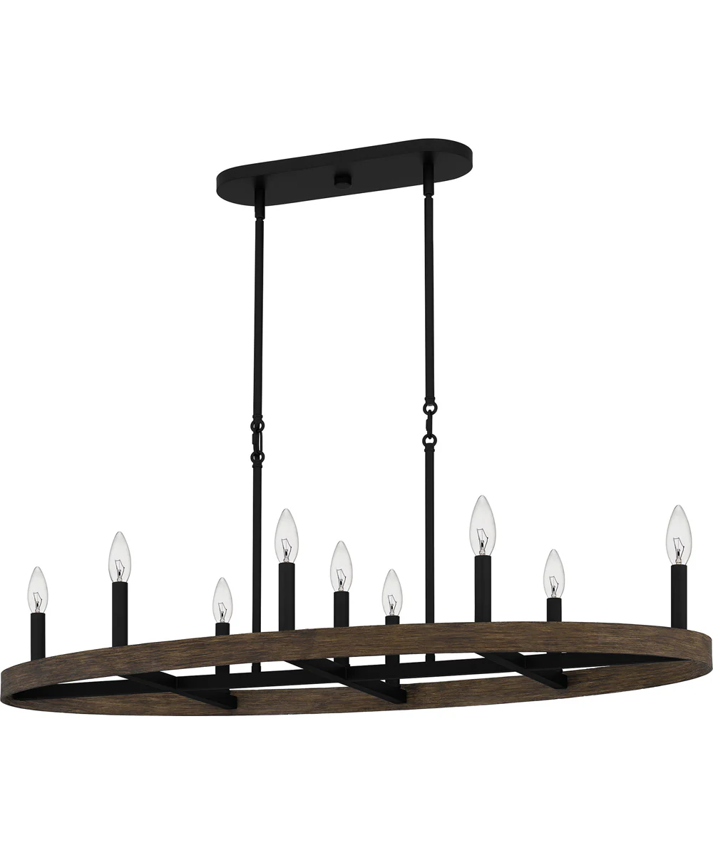 Hendrix Medium 9-light Island Light Matte Black - Image 2