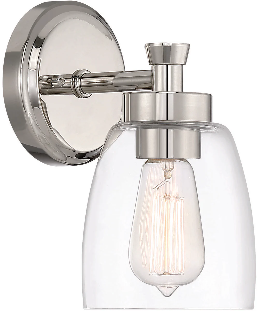 Henning 1-Light Wall Sconce Polished Nickel - Image 2