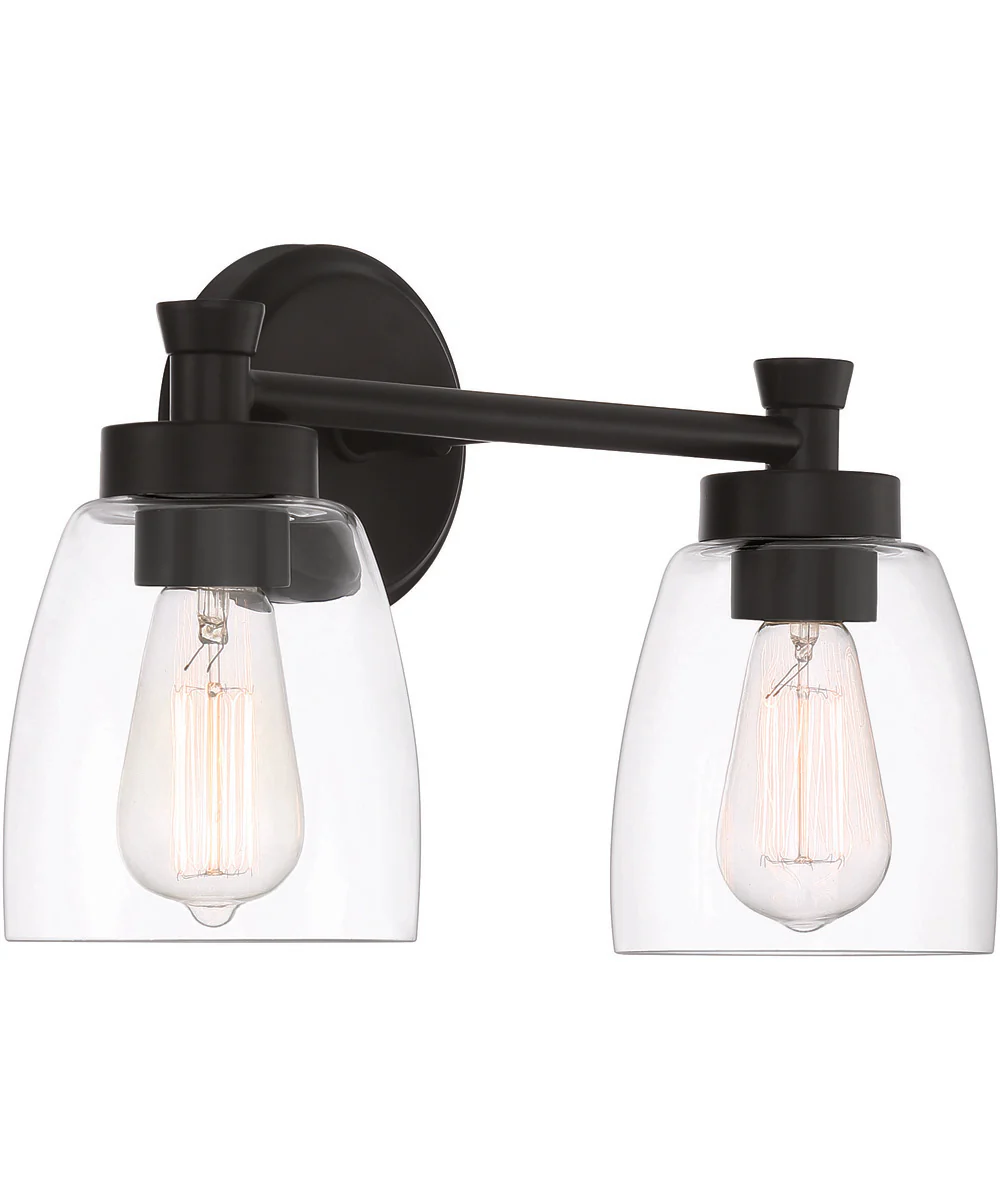 Henning 2-Light Vanity Flat Black - Image 2