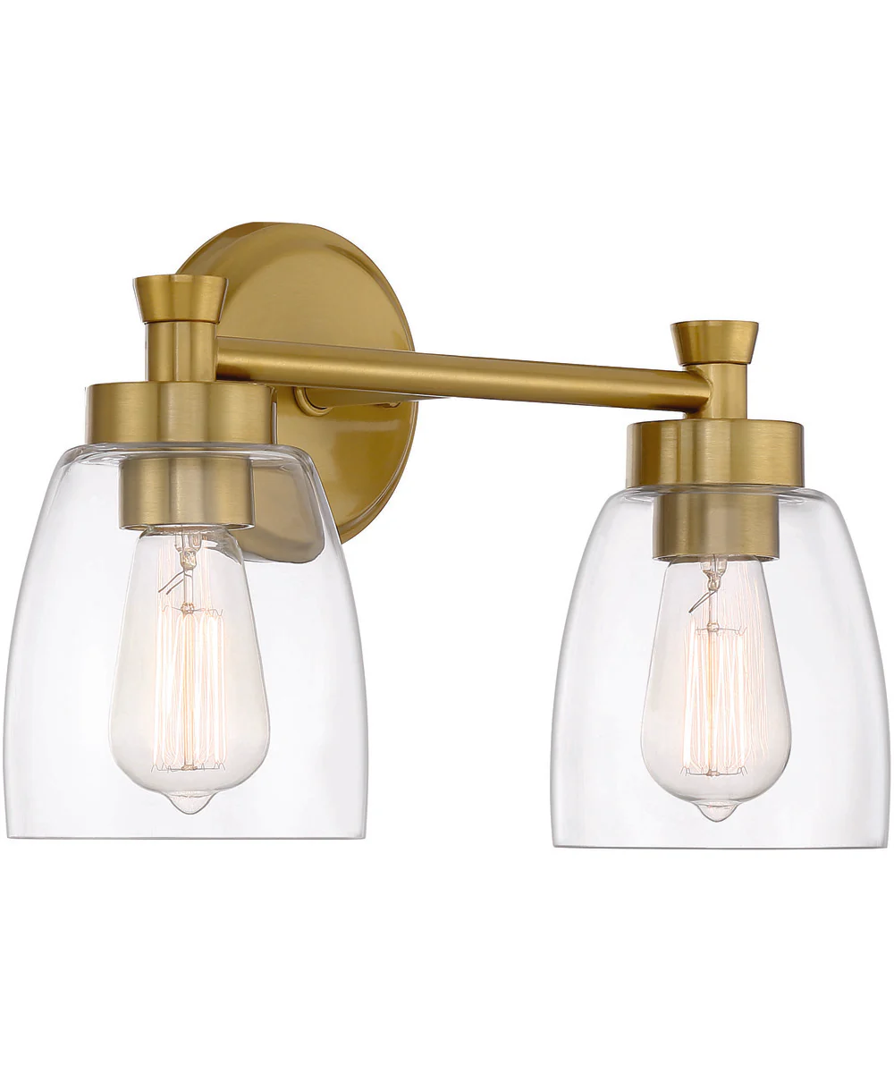 Henning 2-Light Vanity Satin Brass - Image 2