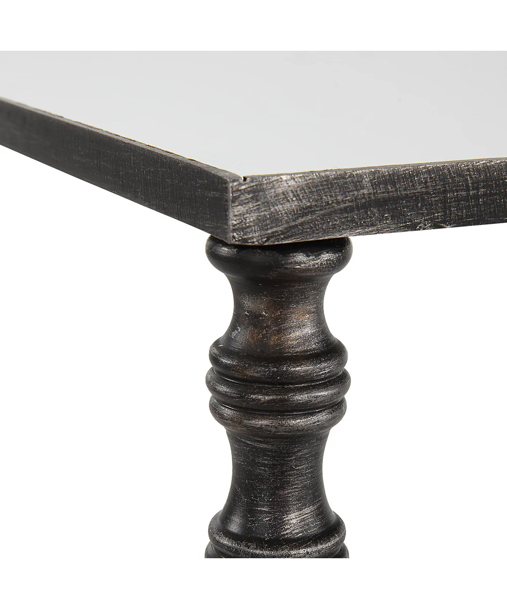 Henzler Mirrored Steel Lamp Table - Image 6