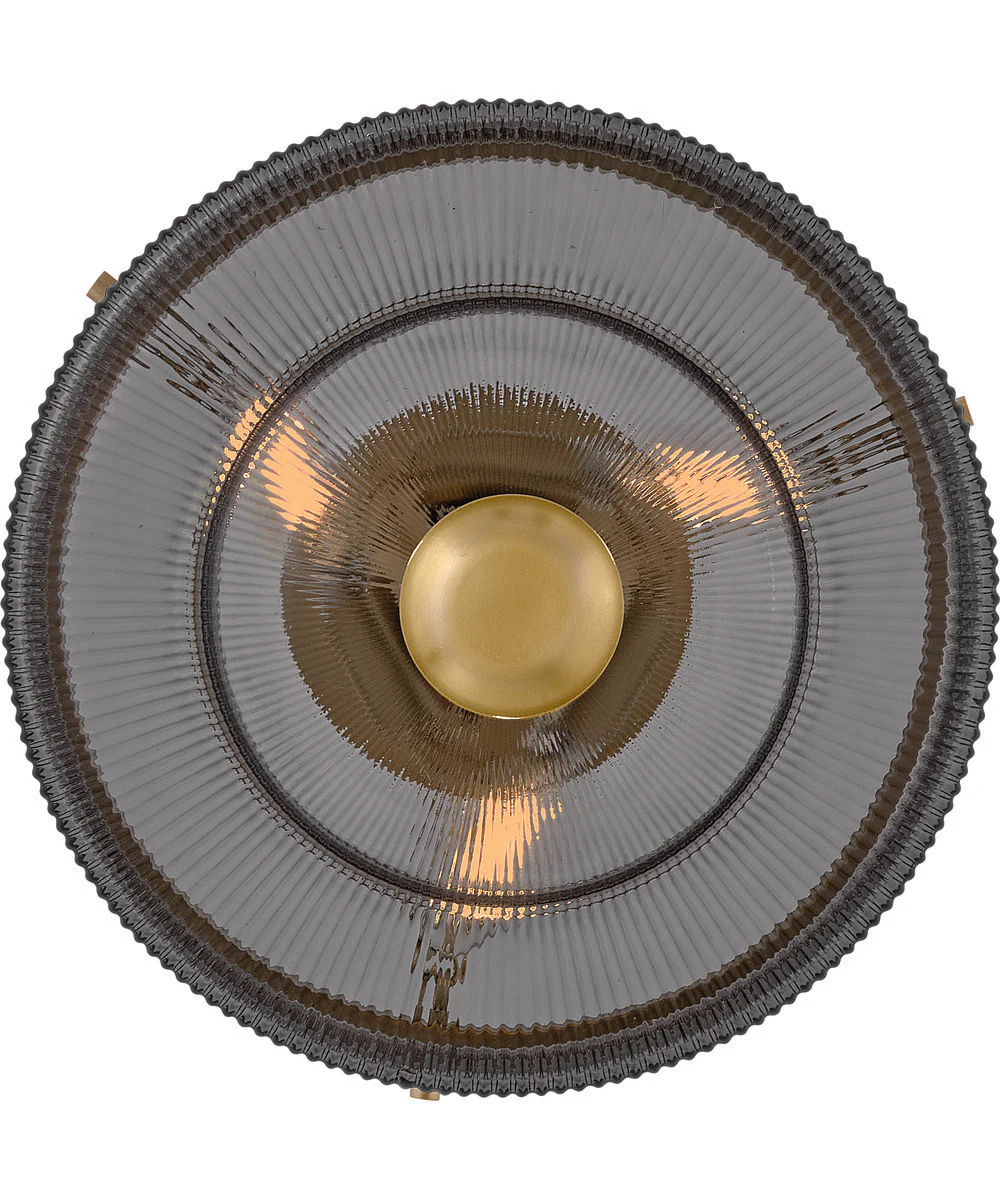 Adella 3-Light Small Semi-Flush Mount in Lacquered Brass - Image 4