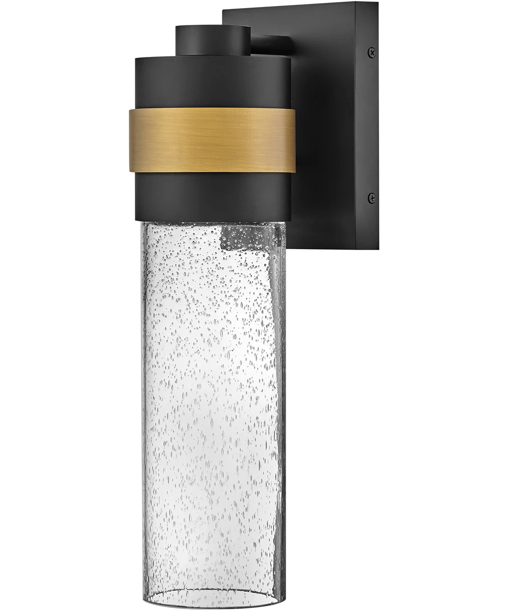Albie 1-Light Medium Wall Mount Lantern in Black - Image 2
