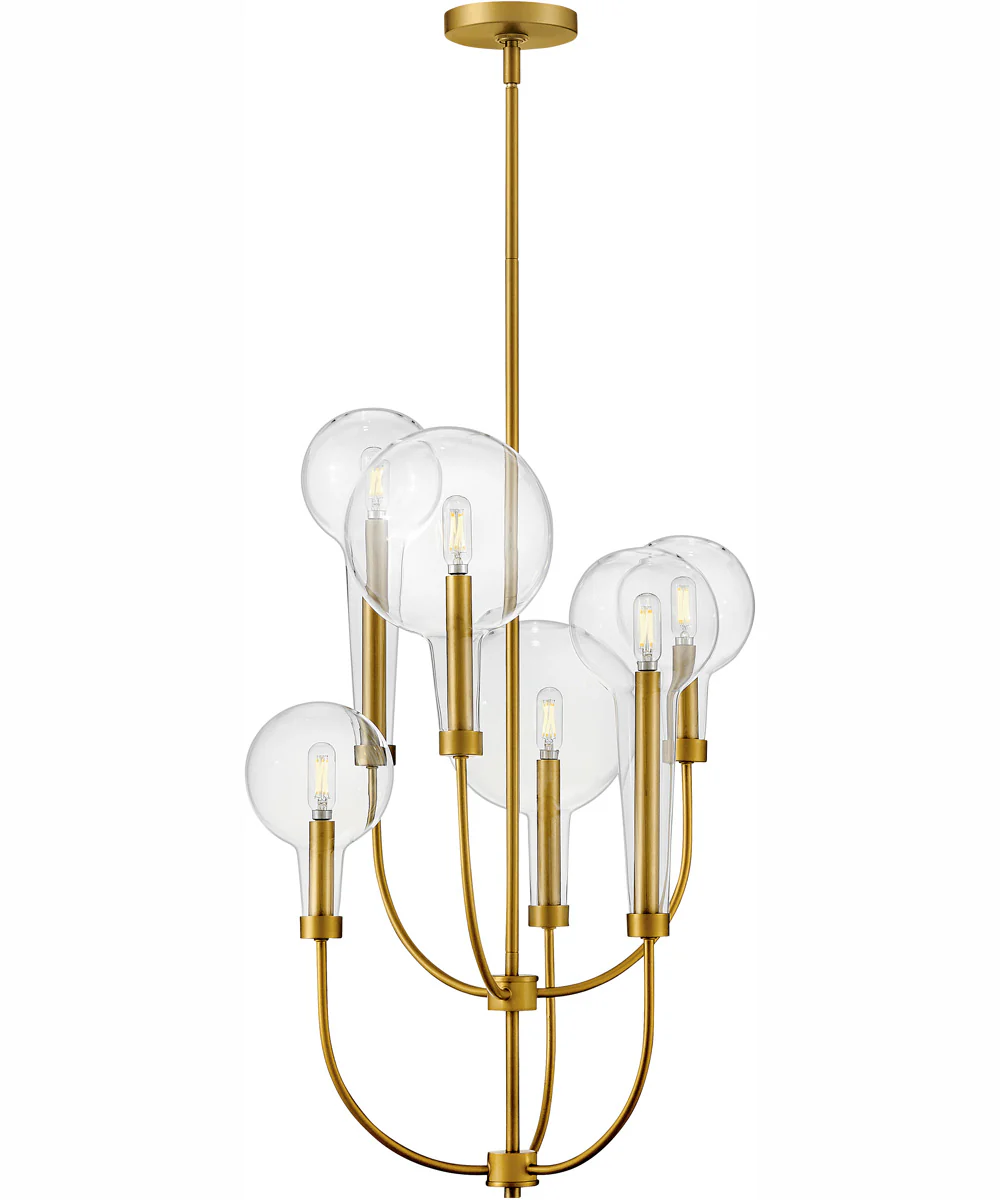 Alchemy 6-Light Medium Multi Tier in Lacquered Brass