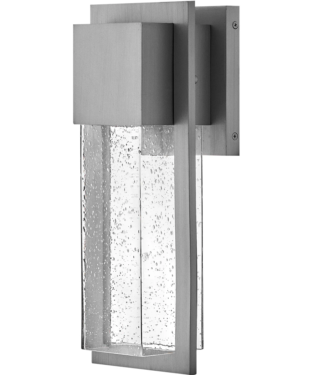 Alex 1-Light Medium Wall Mount Lantern in Antique Brushed Aluminum