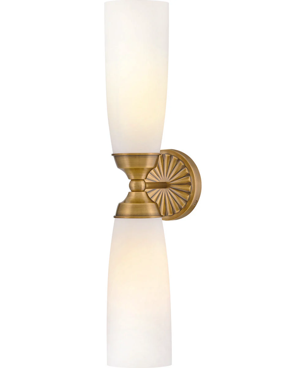 Alexis 2-Light Large Two Light Sconce in Heritage Brass - Image 3
