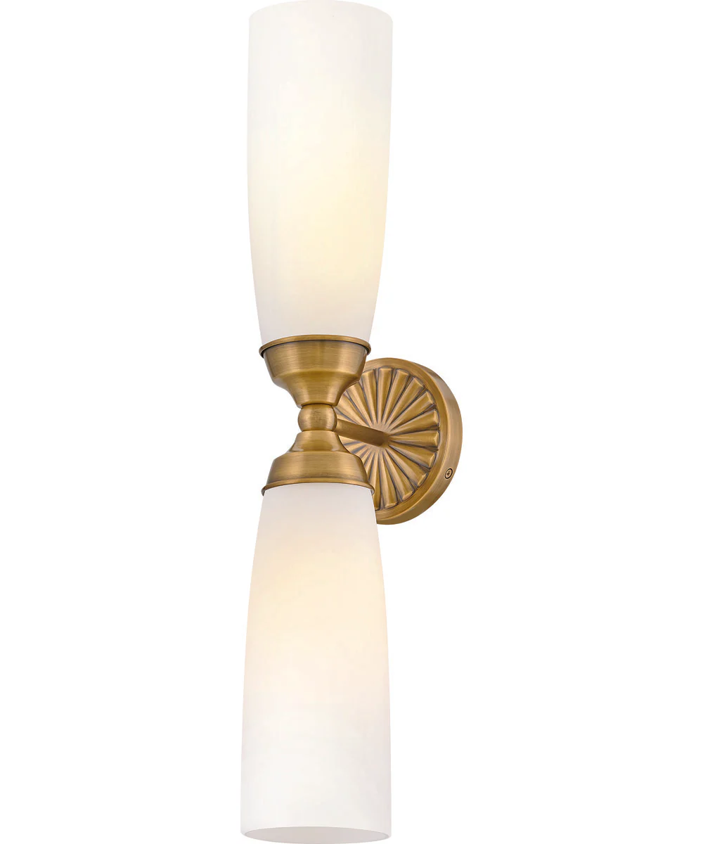 Alexis 2-Light Large Two Light Sconce in Heritage Brass - Image 4