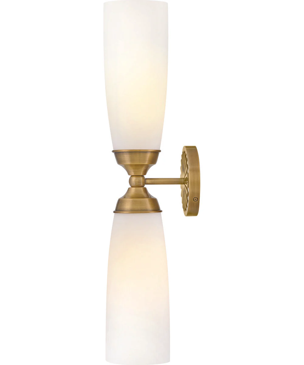 Alexis 2-Light Large Two Light Sconce in Heritage Brass - Image 5
