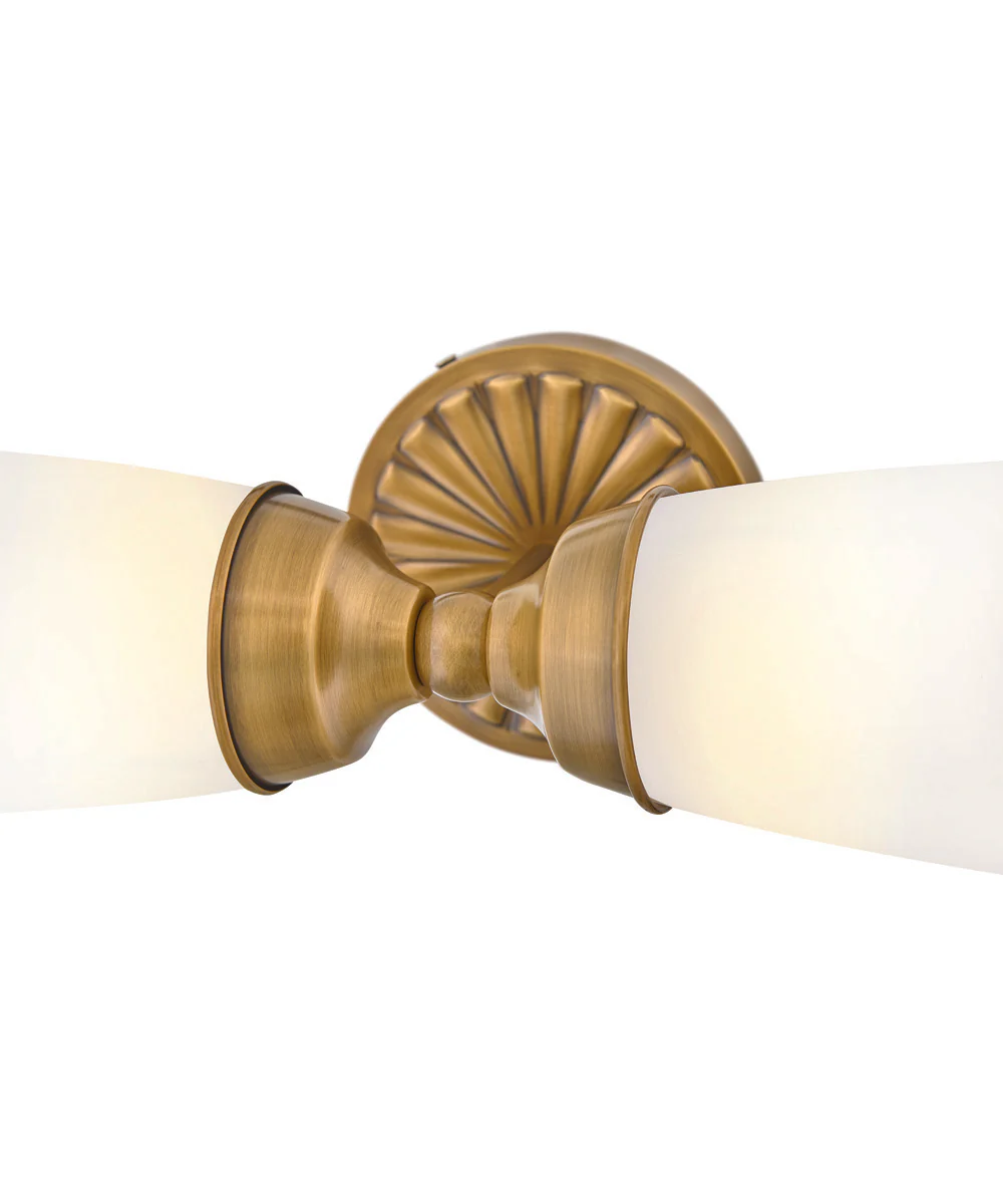 Alexis 2-Light Large Two Light Sconce in Heritage Brass - Image 7
