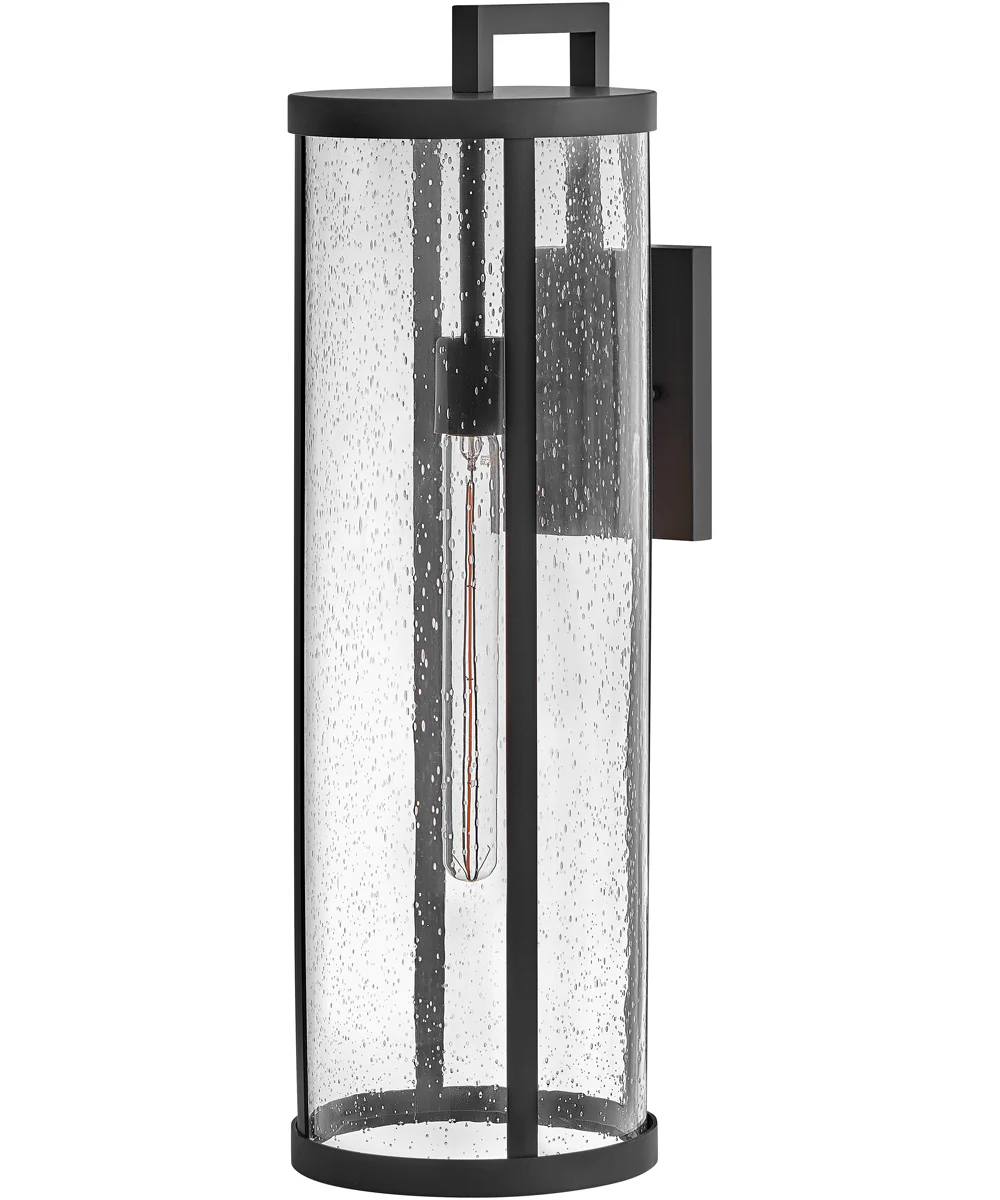 Alfie 1-Light Large Wall Mount Lantern in Black - Image 3