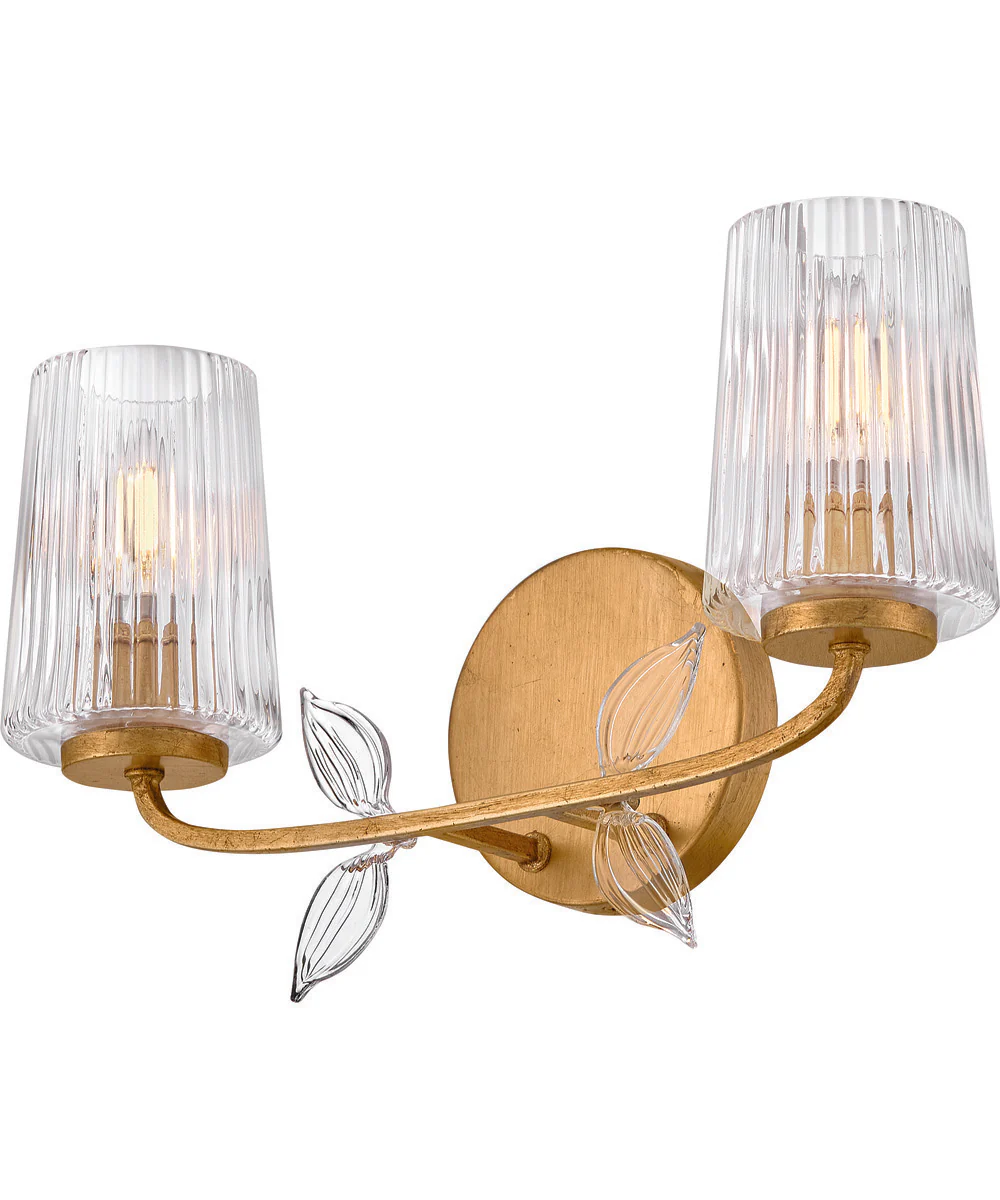 Aliso 2-Light Small Two Light Vanity in Distressed Brass - Image 4