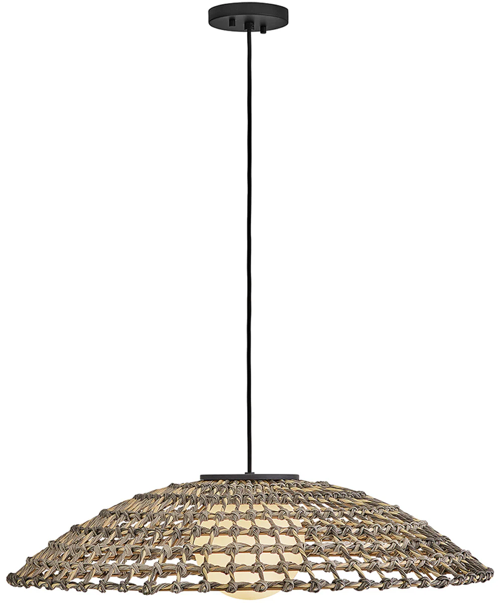 Arlen 1-Light Large Hanging Pendant 12v in Black