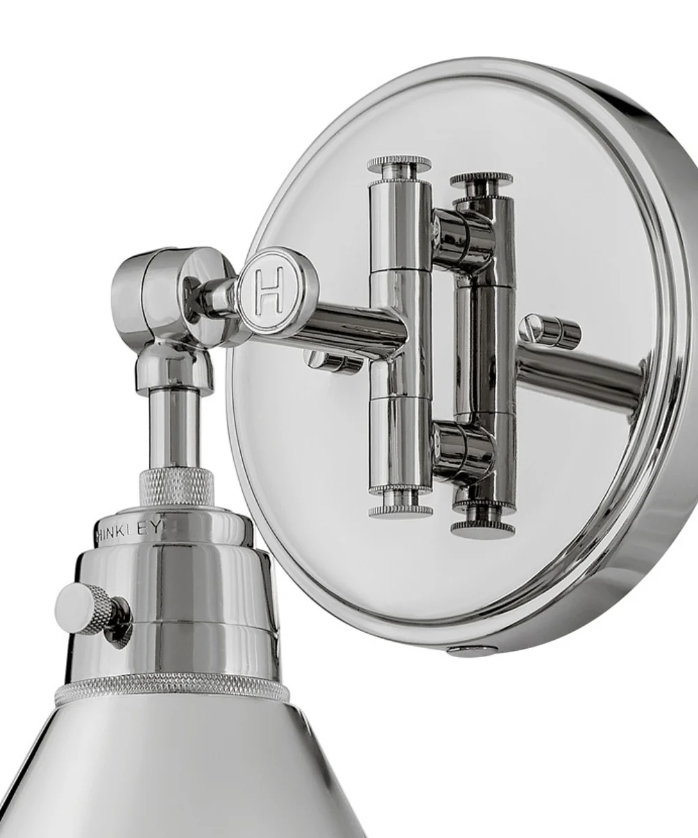 Arti 1-Light Single Light Sconce in Polished Nickel - Image 3