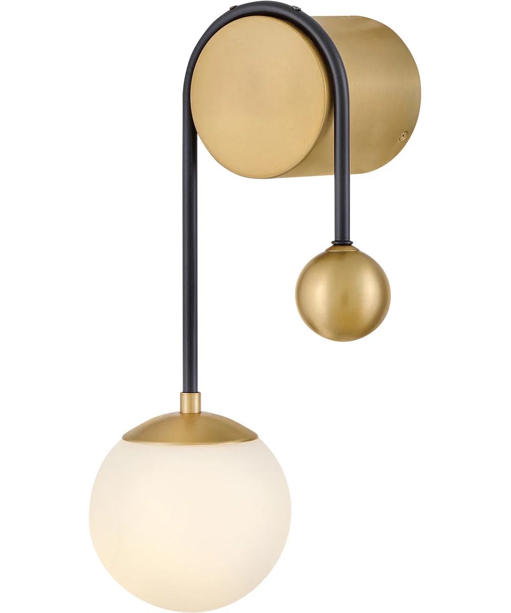 Auggie 1-Light Medium Single Light Sconce in Black