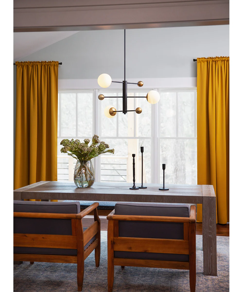 Auggie 3-Light Medium Adjustable Multi Tier Chandelier in Black - Image 2