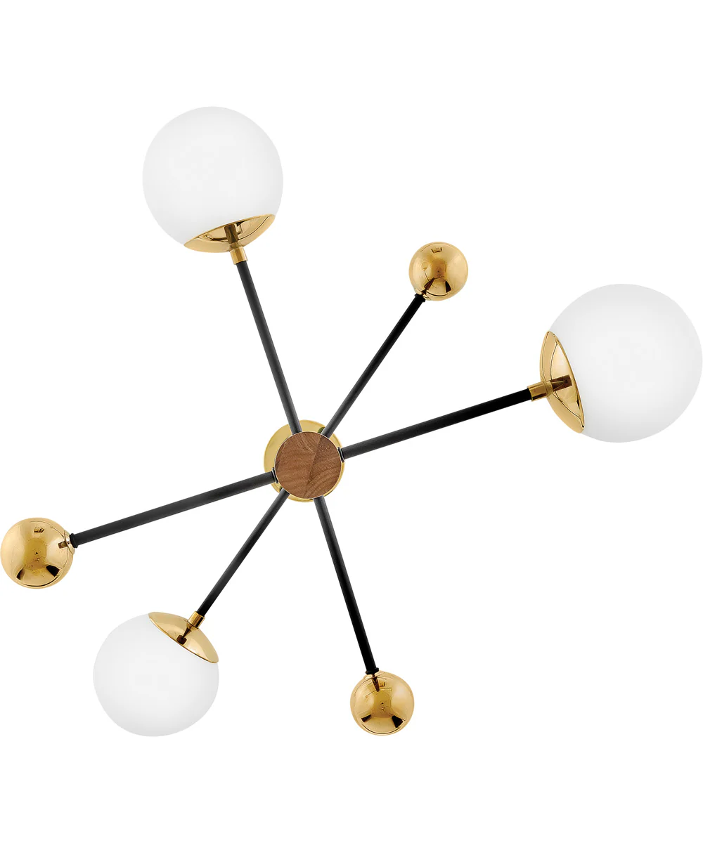 Auggie 3-Light Medium Adjustable Multi Tier Chandelier in Bright Brass - Image 7