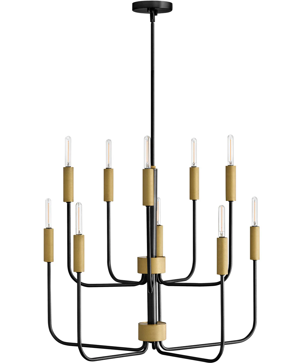 Austen 10-Light Medium Multi Tier in Black - Image 2