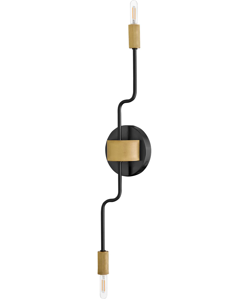 Austen 2-Light Medium Two Light Sconce in Black - Image 2