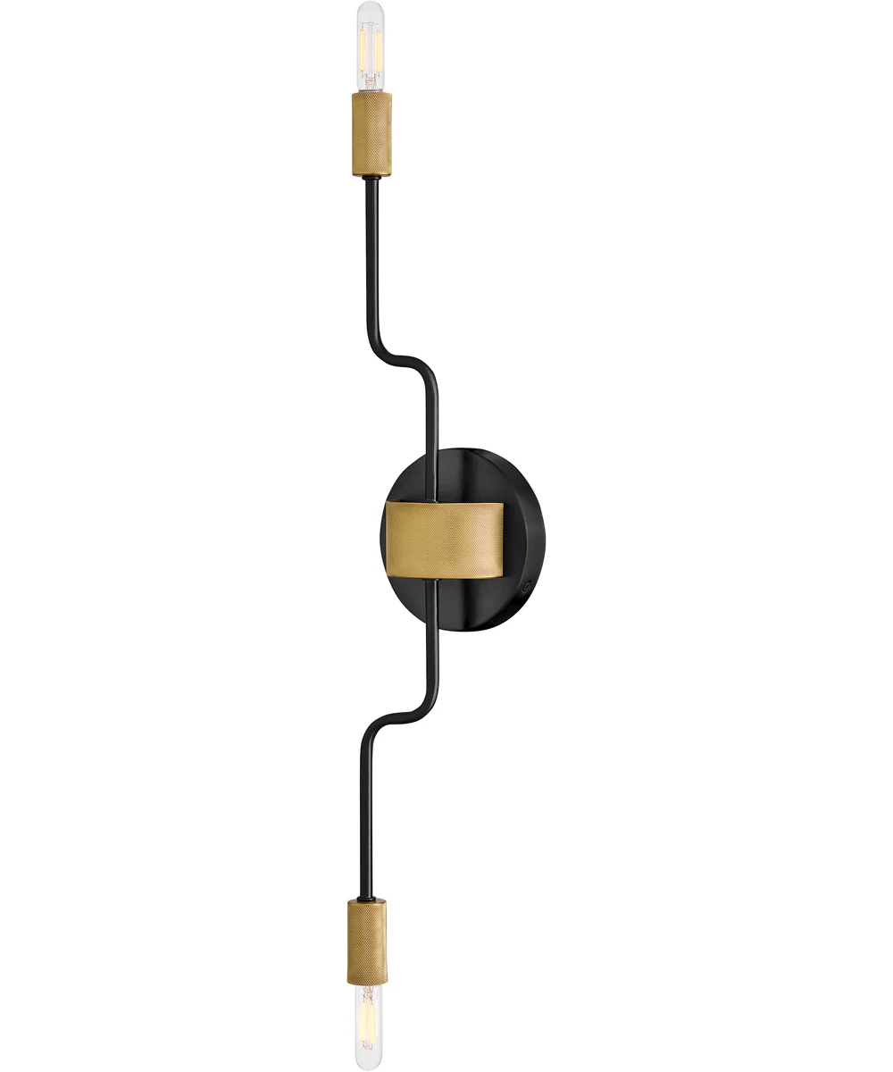 Austen 2-Light Medium Two Light Sconce in Black - Image 4