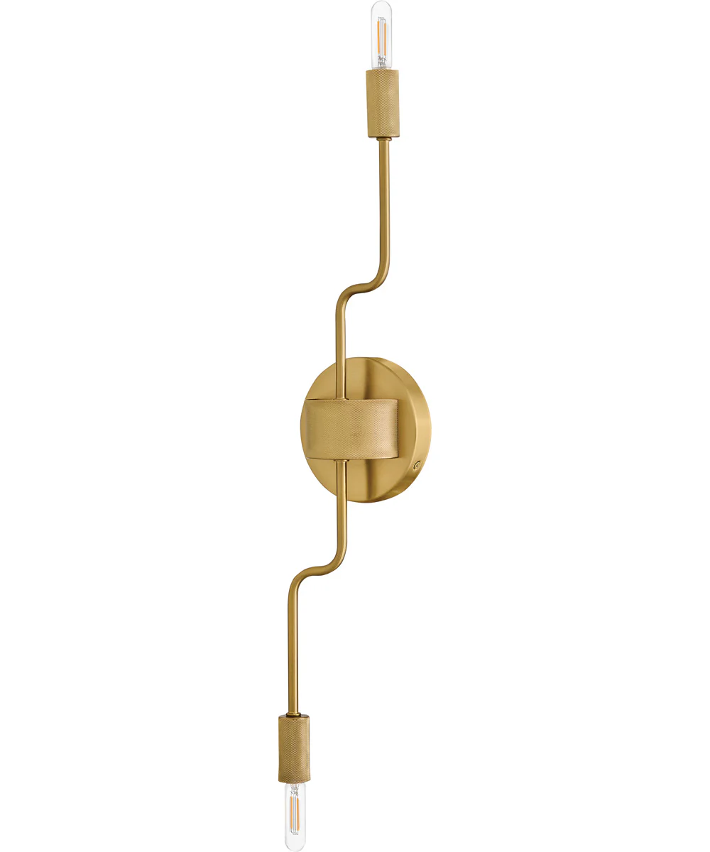 Austen 2-Light Medium Two Light Sconce in Lacquered Brass - Image 2