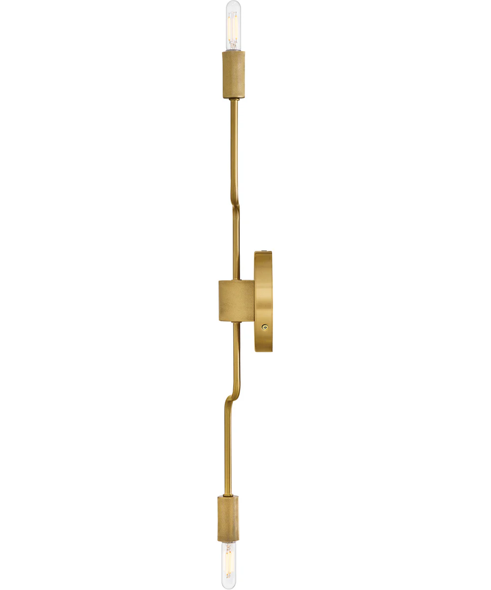 Austen 2-Light Medium Two Light Sconce in Lacquered Brass - Image 3