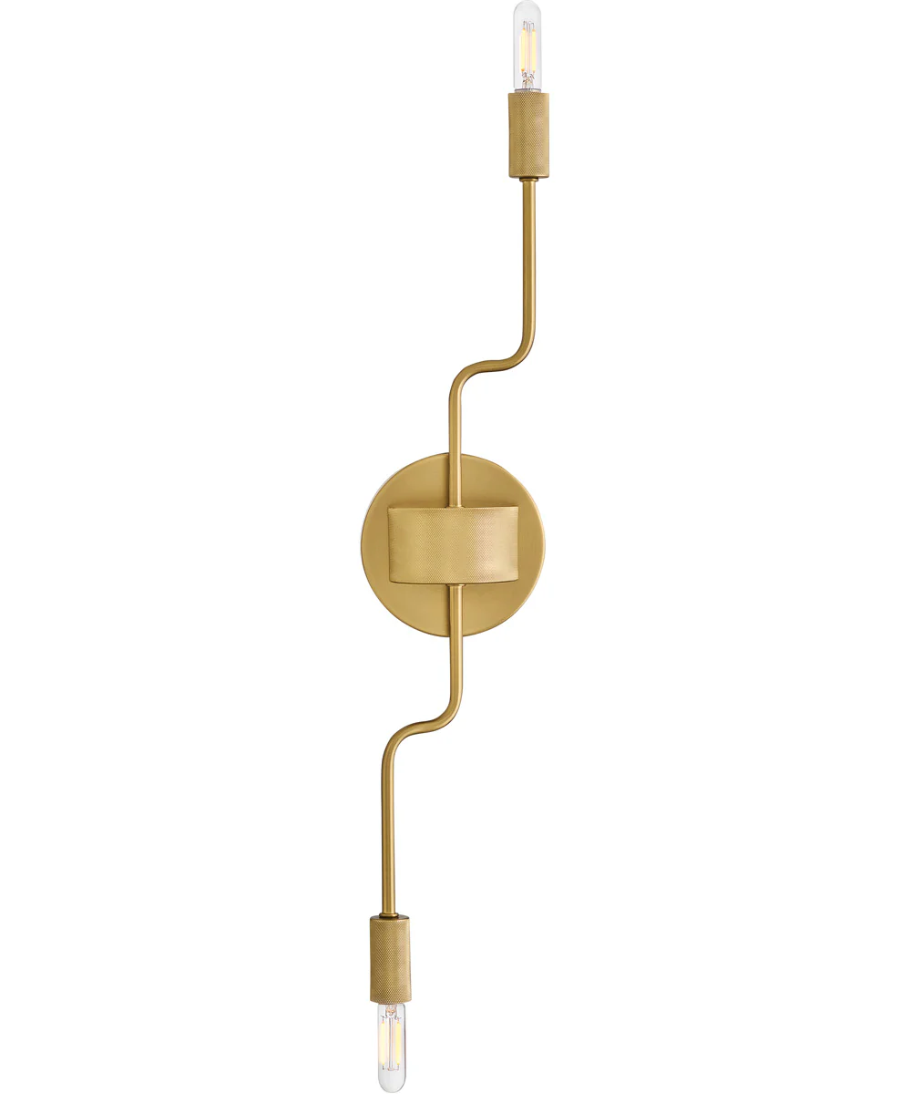 Austen 2-Light Medium Two Light Sconce in Lacquered Brass - Image 5