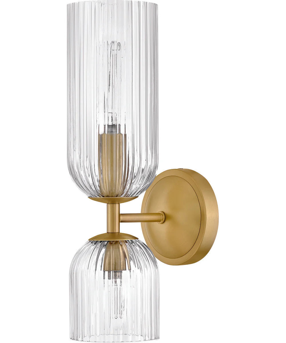 Ava 2-Light Medium Two Light Sconce in Lacquered Brass - Image 2